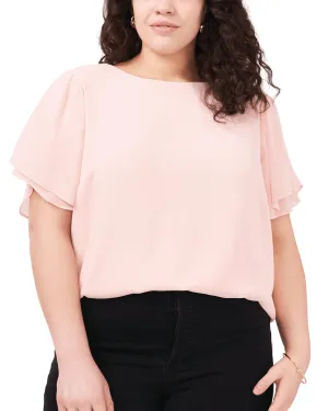 Bella Ruffle Sleeve Blouse | FRESH PINK