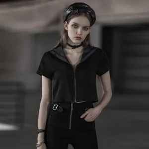 Black sailor collar girl uniform T-Shirt OPT-514TDF