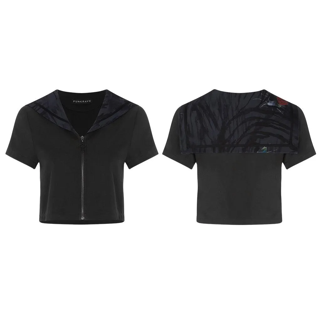 Black sailor collar girl uniform T-Shirt OPT-514TDF