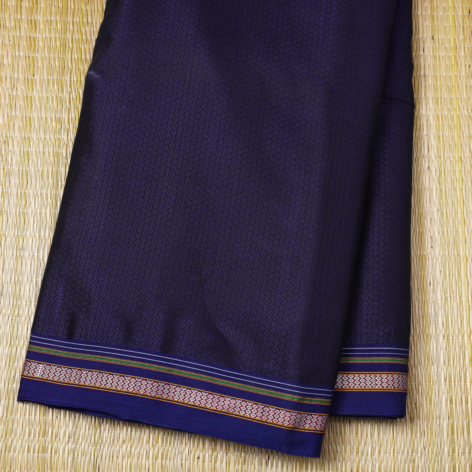 Blue - Traditional Khun Weave Cotton Fabric 46