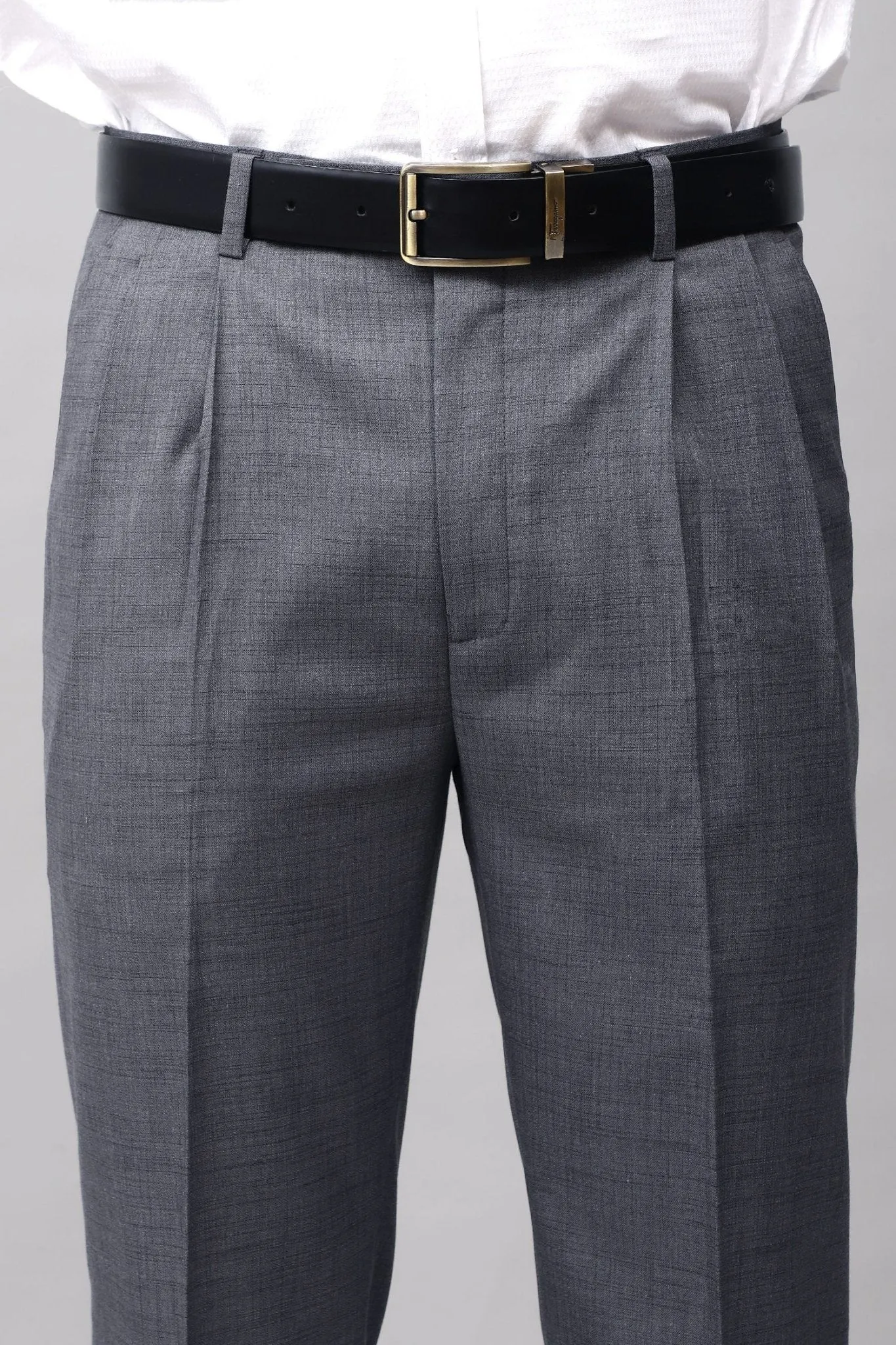 Bluebird Sophisticated Dark Grey Pleated Trouser
