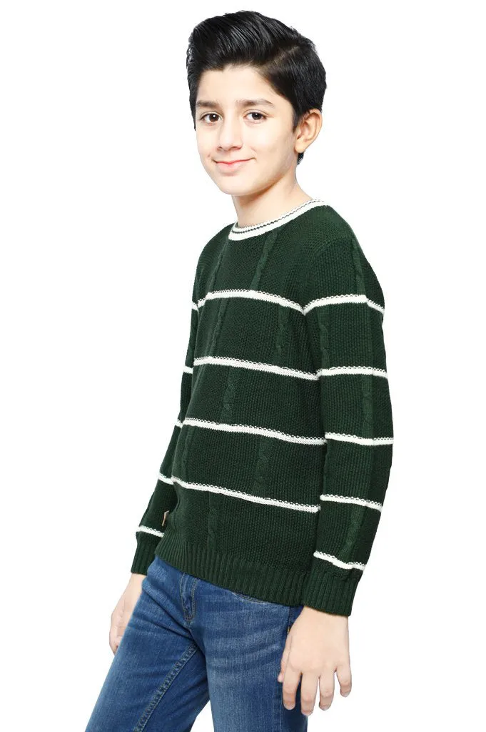 Boys Sweaters In Blue SKU: KBE-0159-GREEN