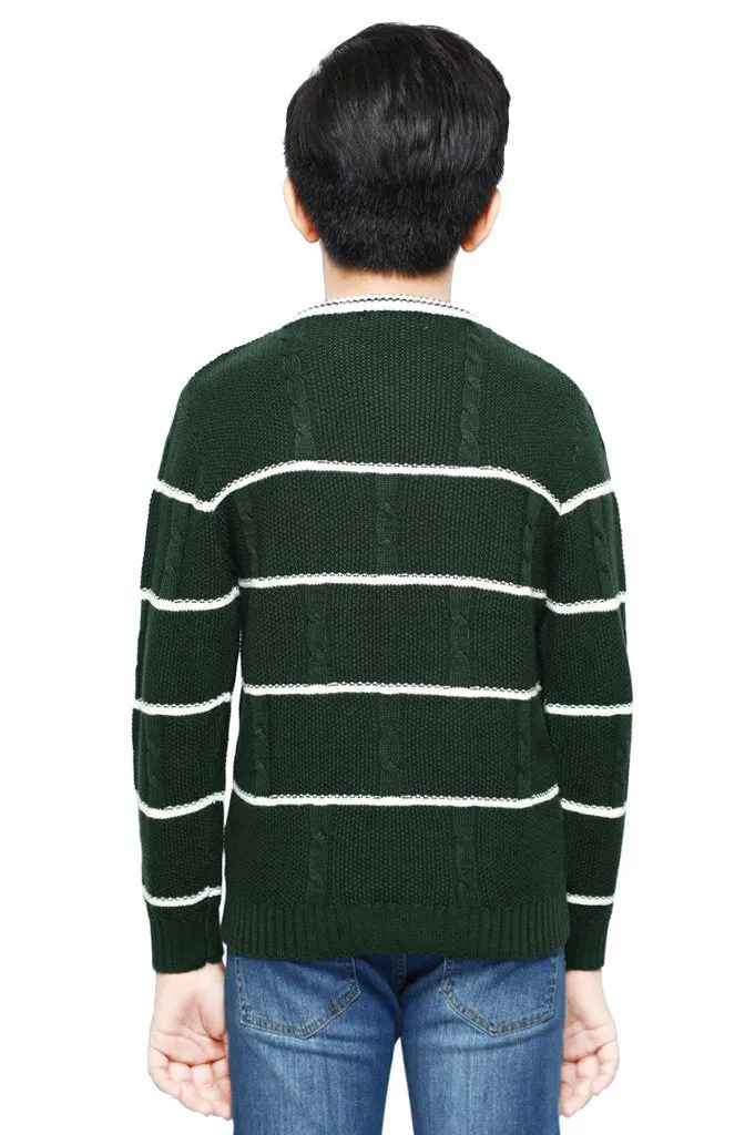 Boys Sweaters In Blue SKU: KBE-0159-GREEN