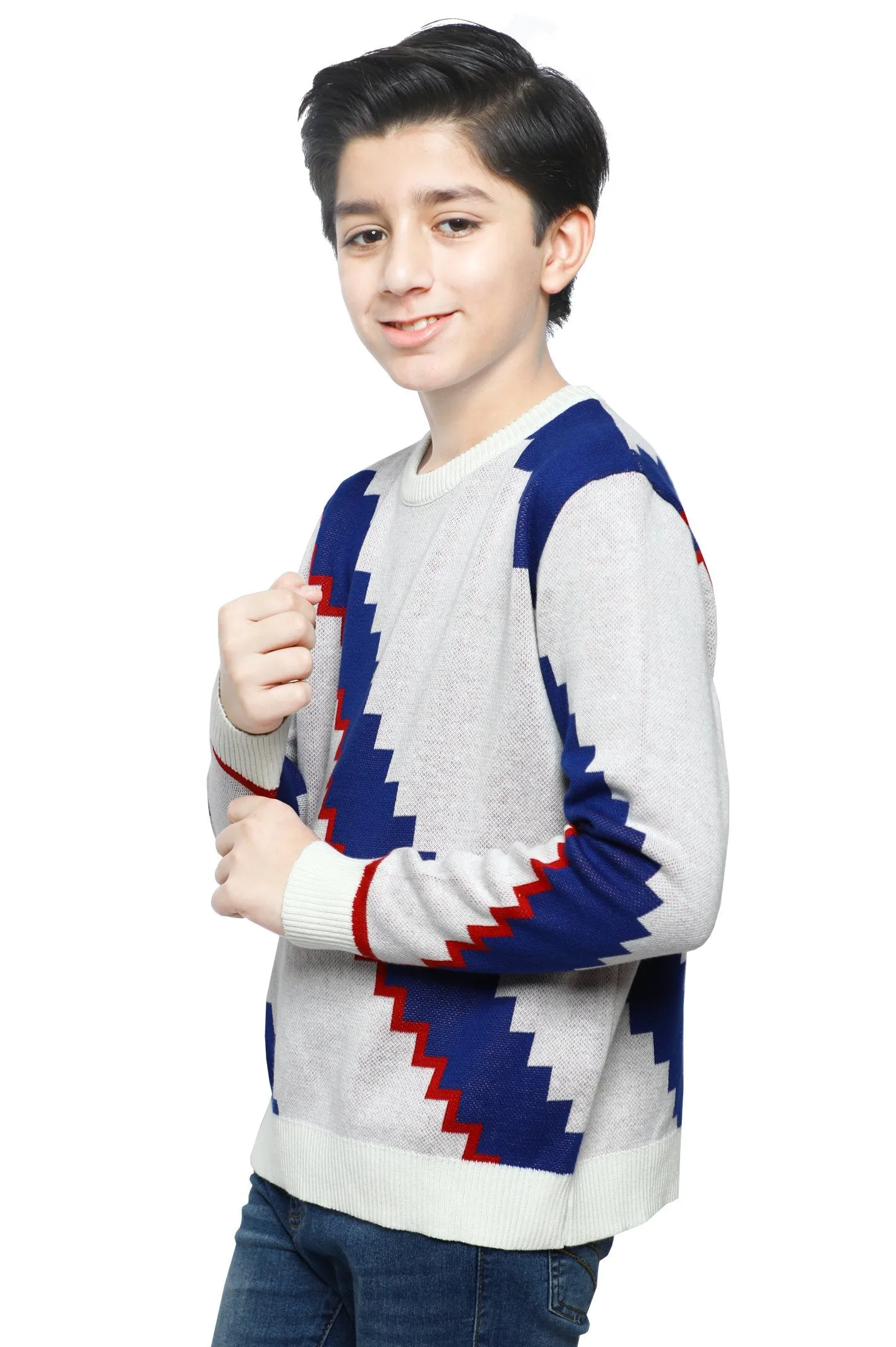 Boys Sweaters In Blue SKU: KBE-0170-BLUE