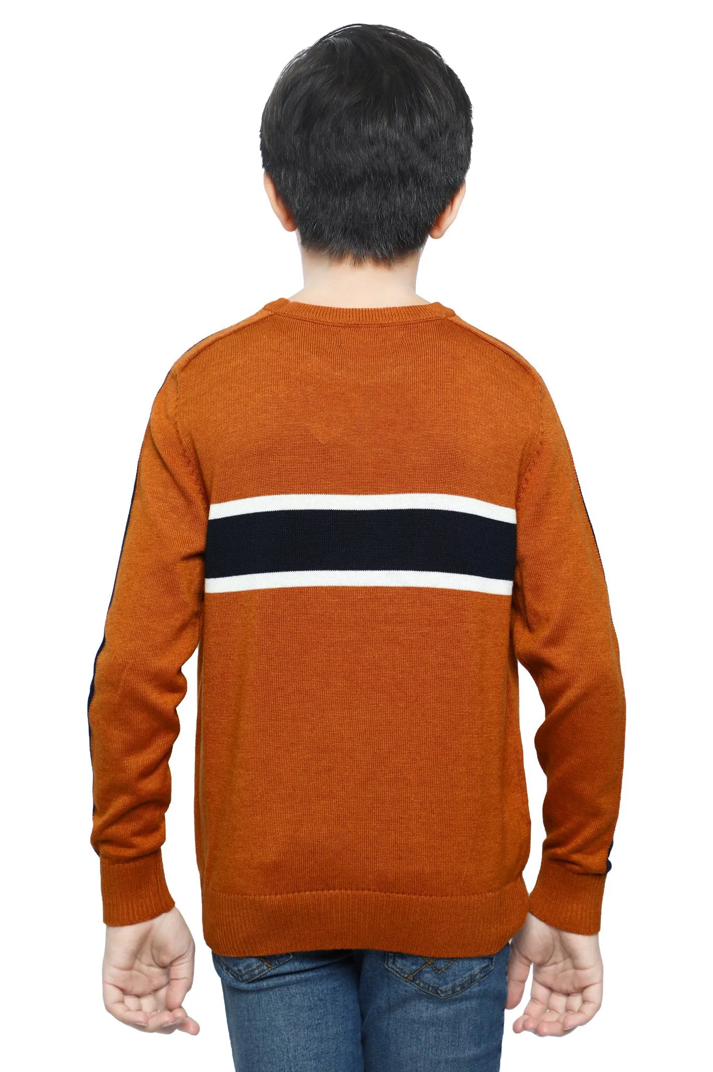 Boys Sweaters In Brown SKU: KBE-0171-BROWN