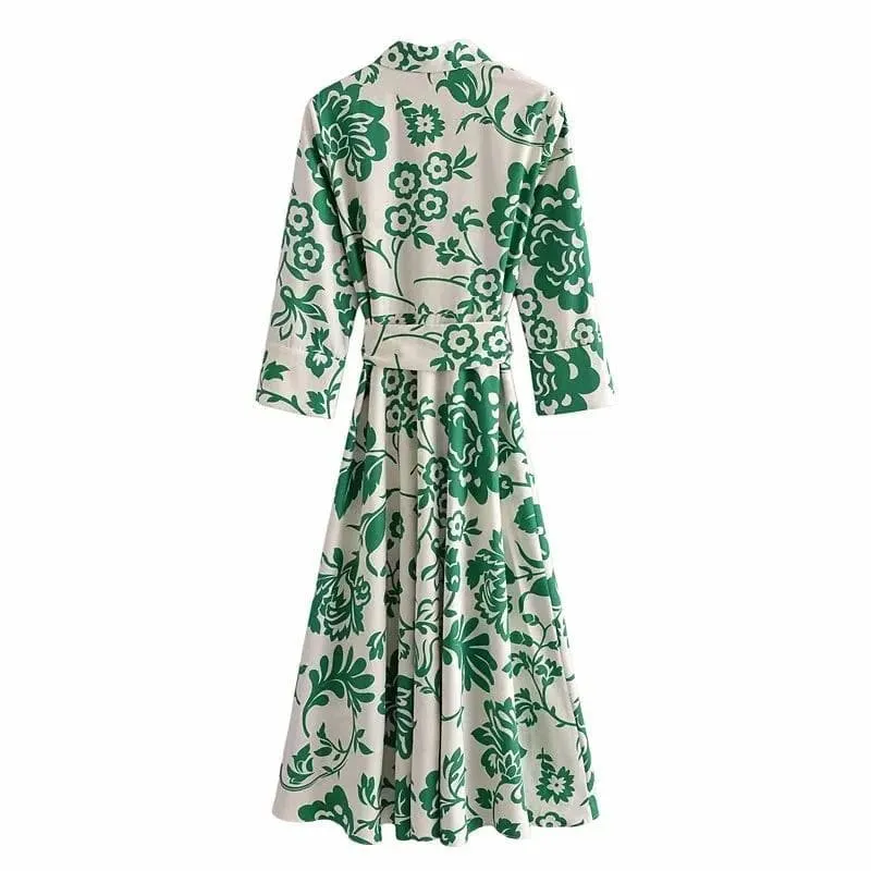 CASUAL POPLIN LAPEL CHIC LOOSE DRESS