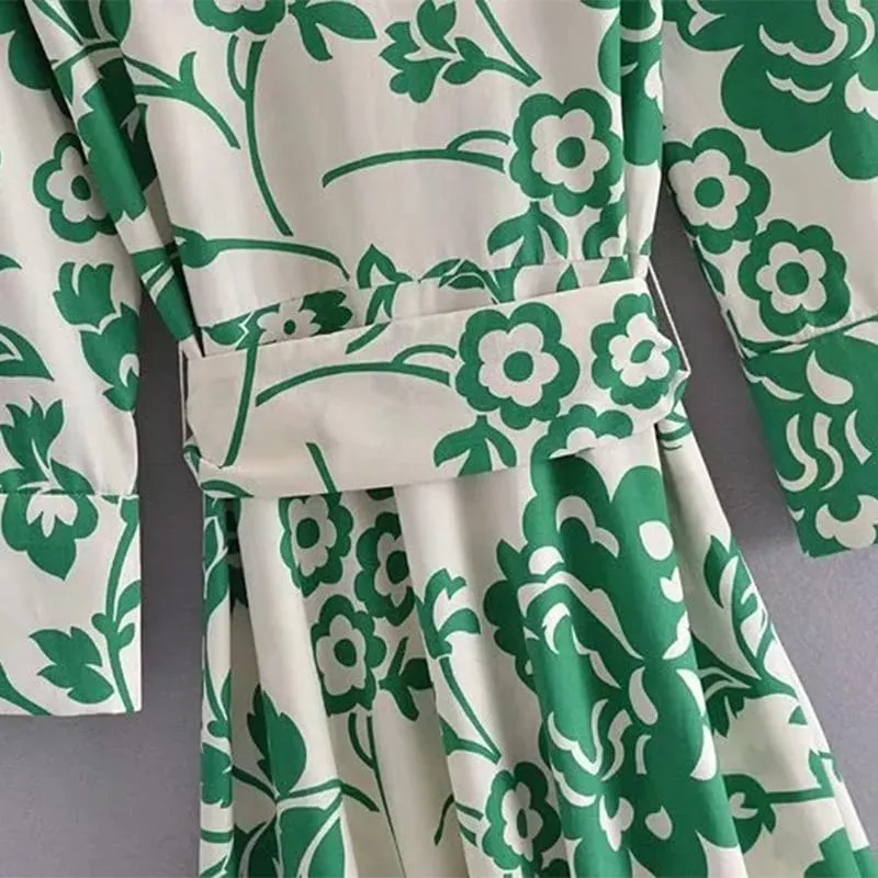 CASUAL POPLIN LAPEL CHIC LOOSE DRESS