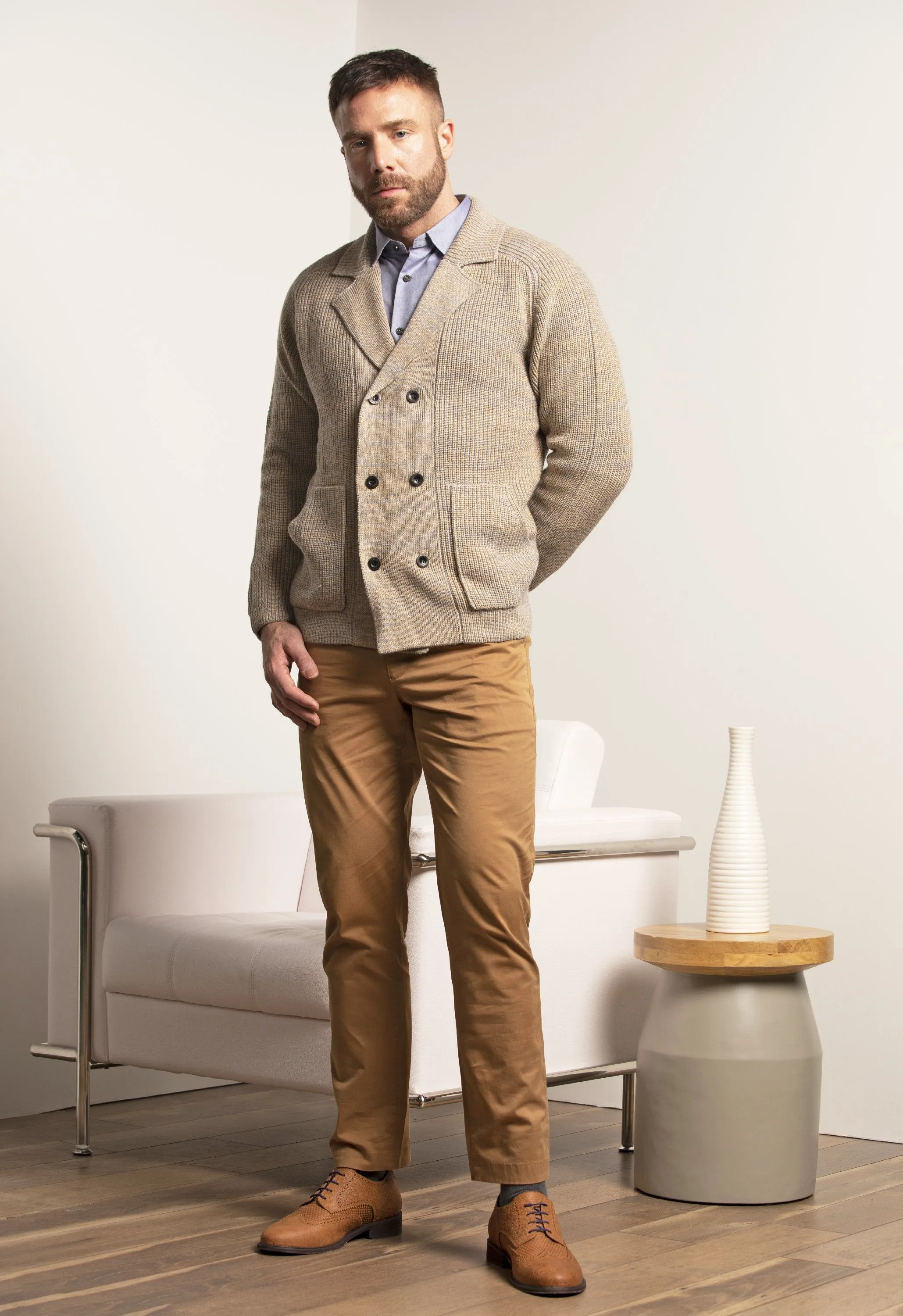 Christopher Cardigan Xtrafine GreyTan