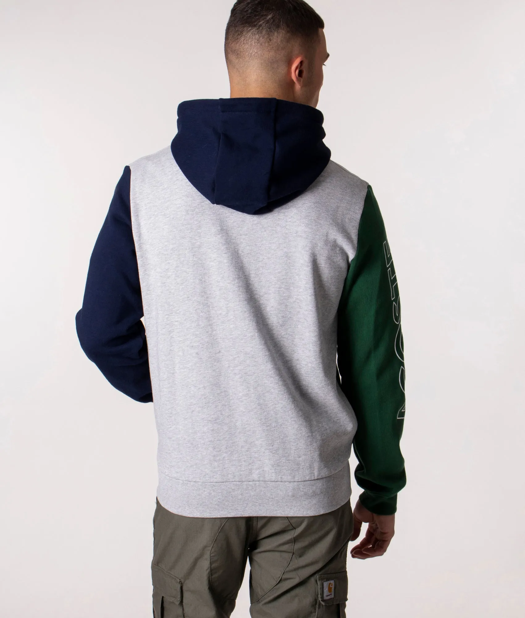Colour Block Zip Through Hoodie