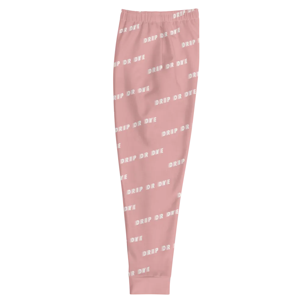 CRXWN | Drip or Dye | Racer Season 1 Unisex Jogger Racing Stripes Sweatpant Zoom Matte Pink Bunny