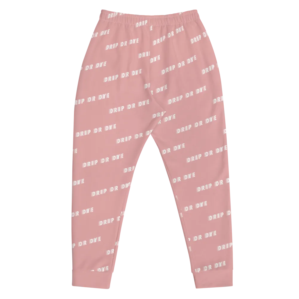 CRXWN | Drip or Dye | Racer Season 1 Unisex Jogger Racing Stripes Sweatpant Zoom Matte Pink Bunny