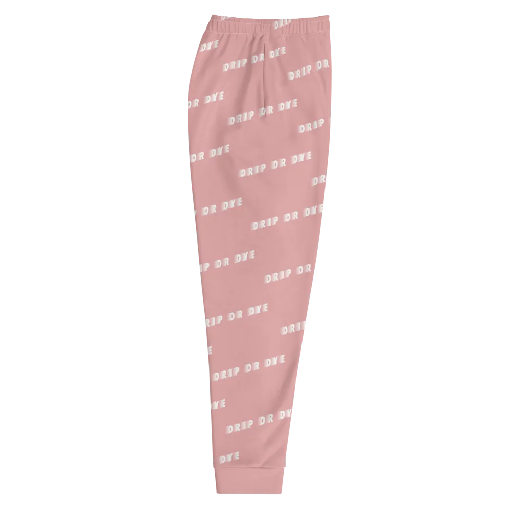CRXWN | Drip or Dye | Racer Season 1 Unisex Jogger Racing Stripes Sweatpant Zoom Matte Pink Bunny
