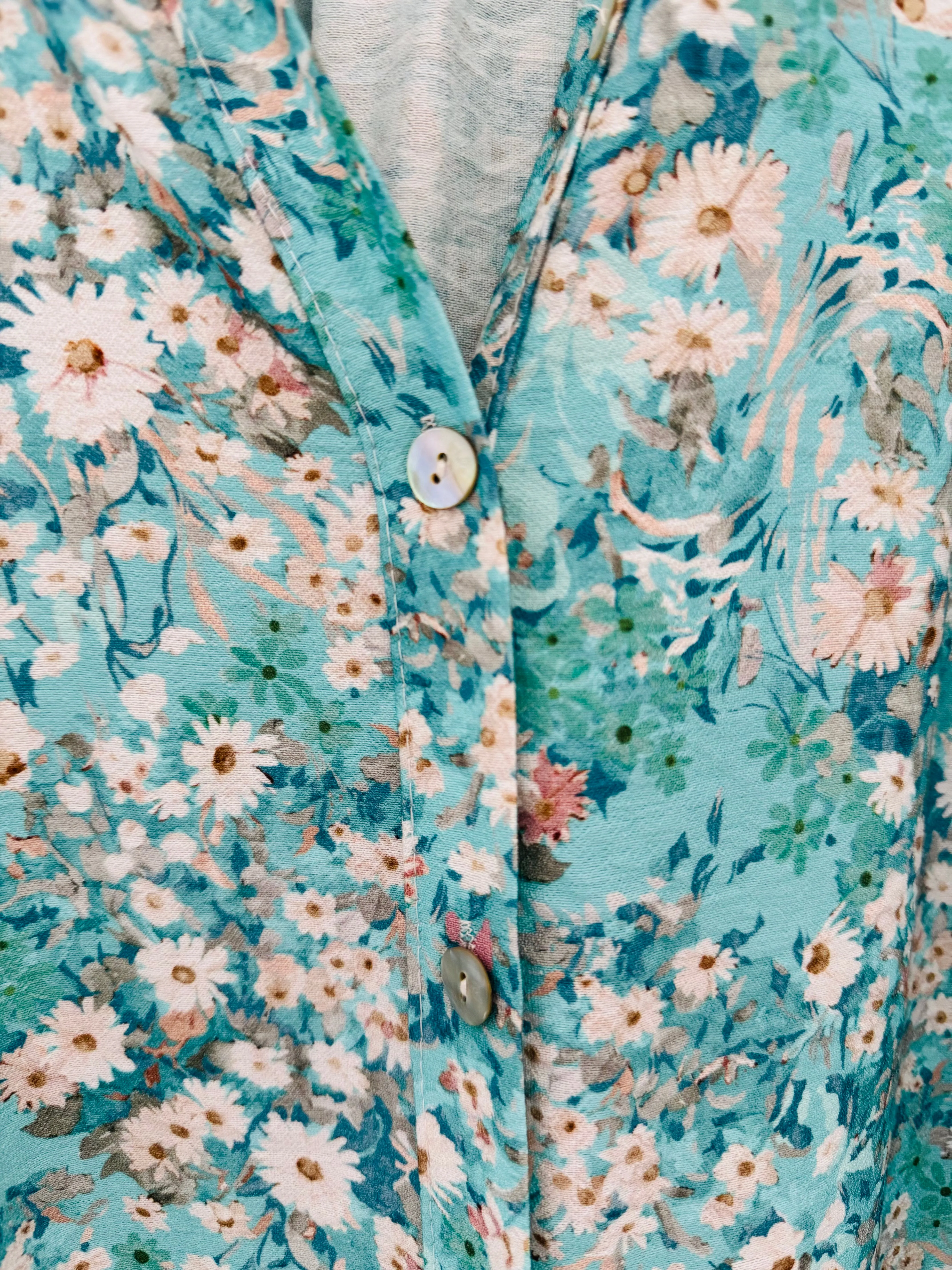 Daisy Blouse in Aqua