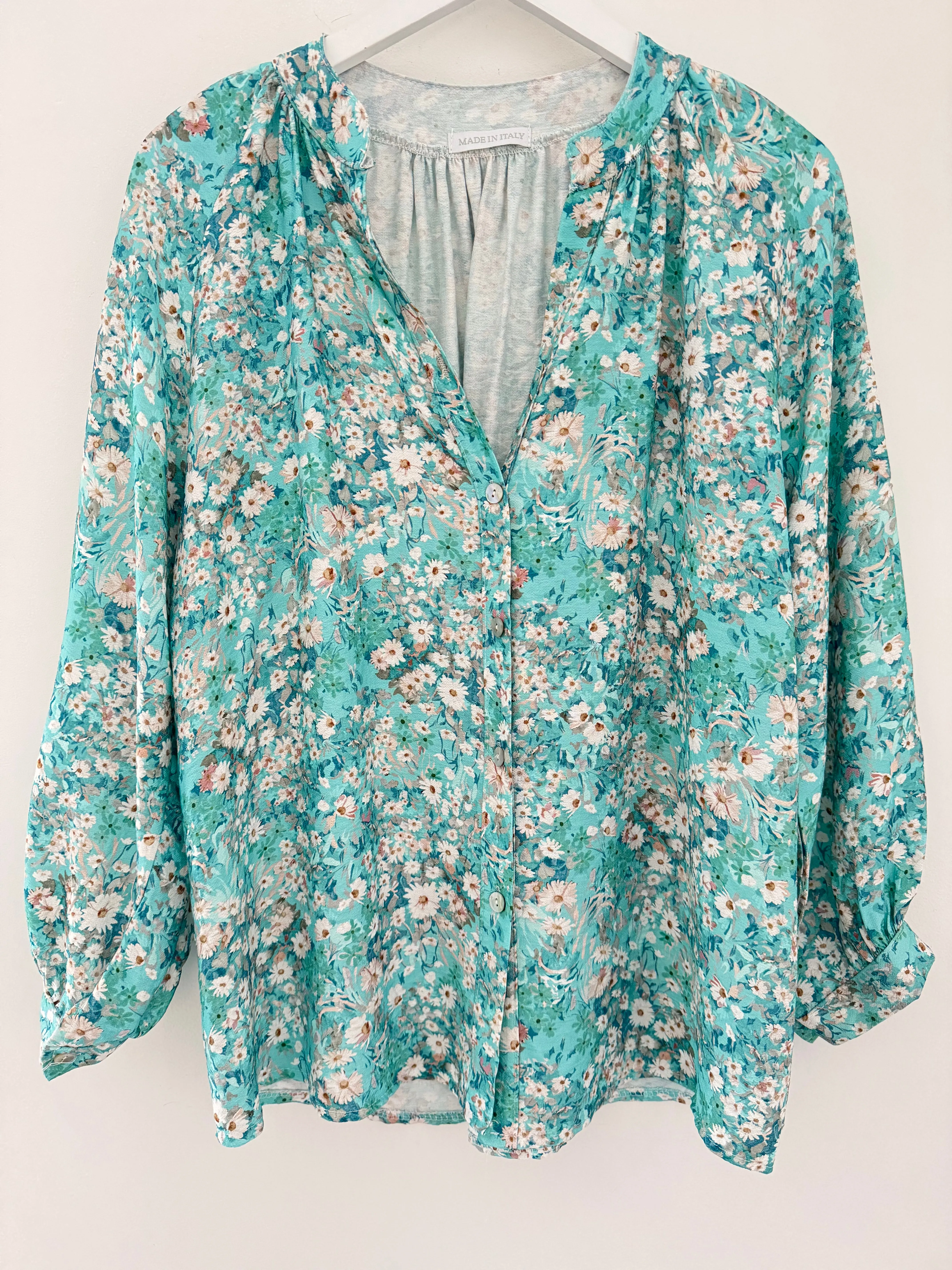Daisy Blouse in Aqua