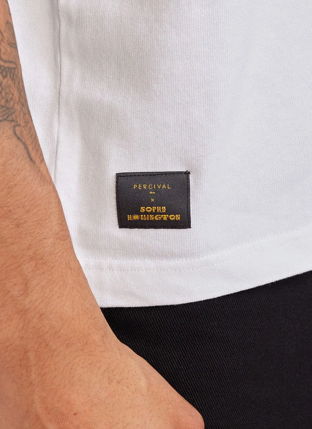 Drop Cap Oversized T Shirt | Percival x Sophy Hollington | White
