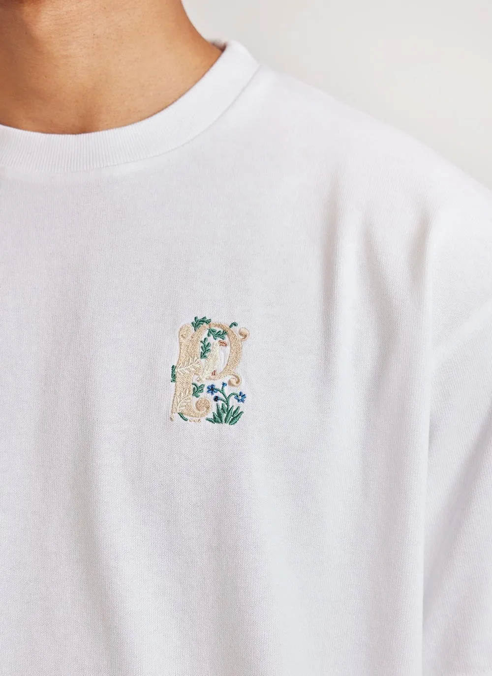 Drop Cap Oversized T Shirt | Percival x Sophy Hollington | White