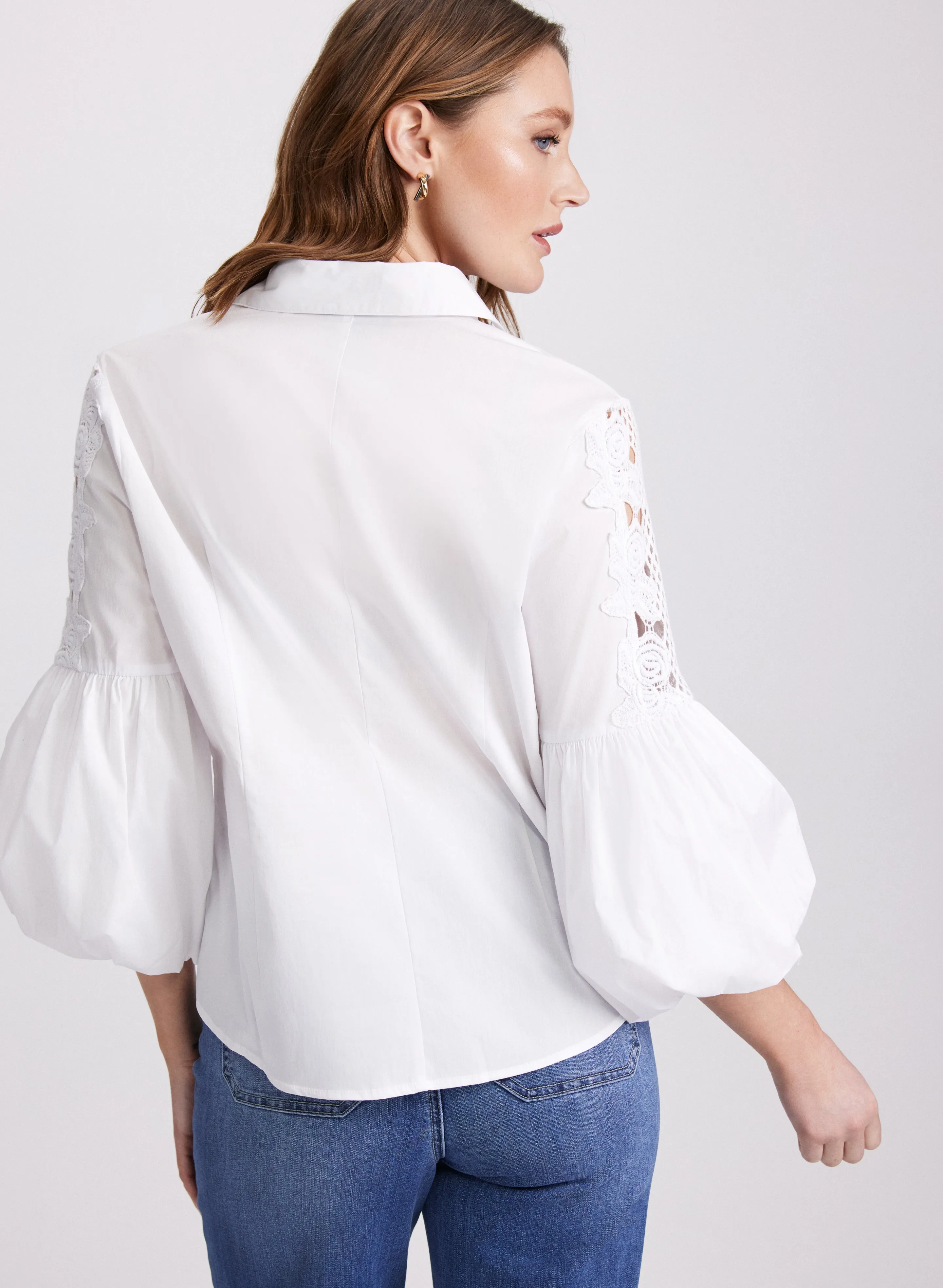 Embroidered Trim Blouse