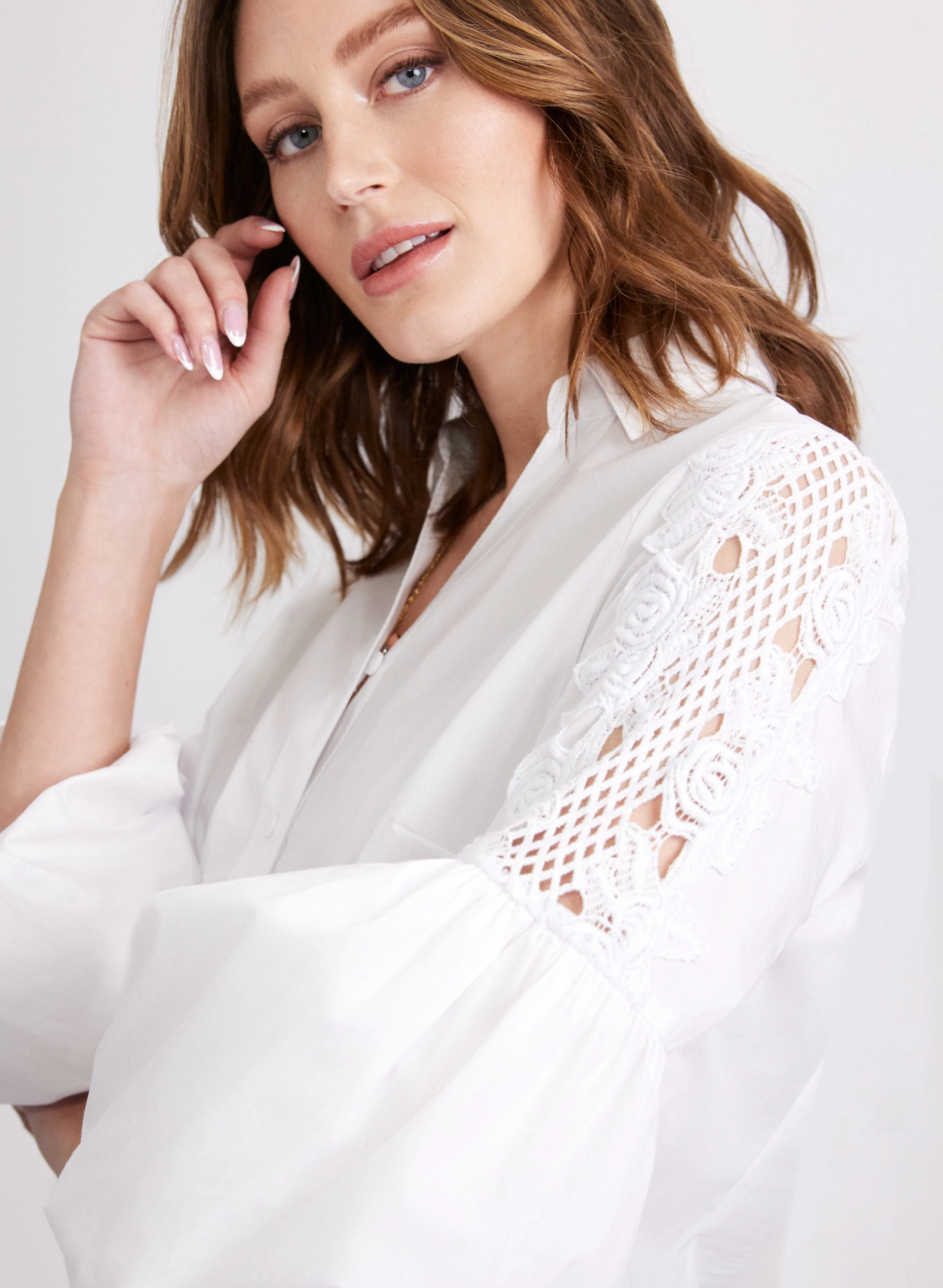 Embroidered Trim Blouse