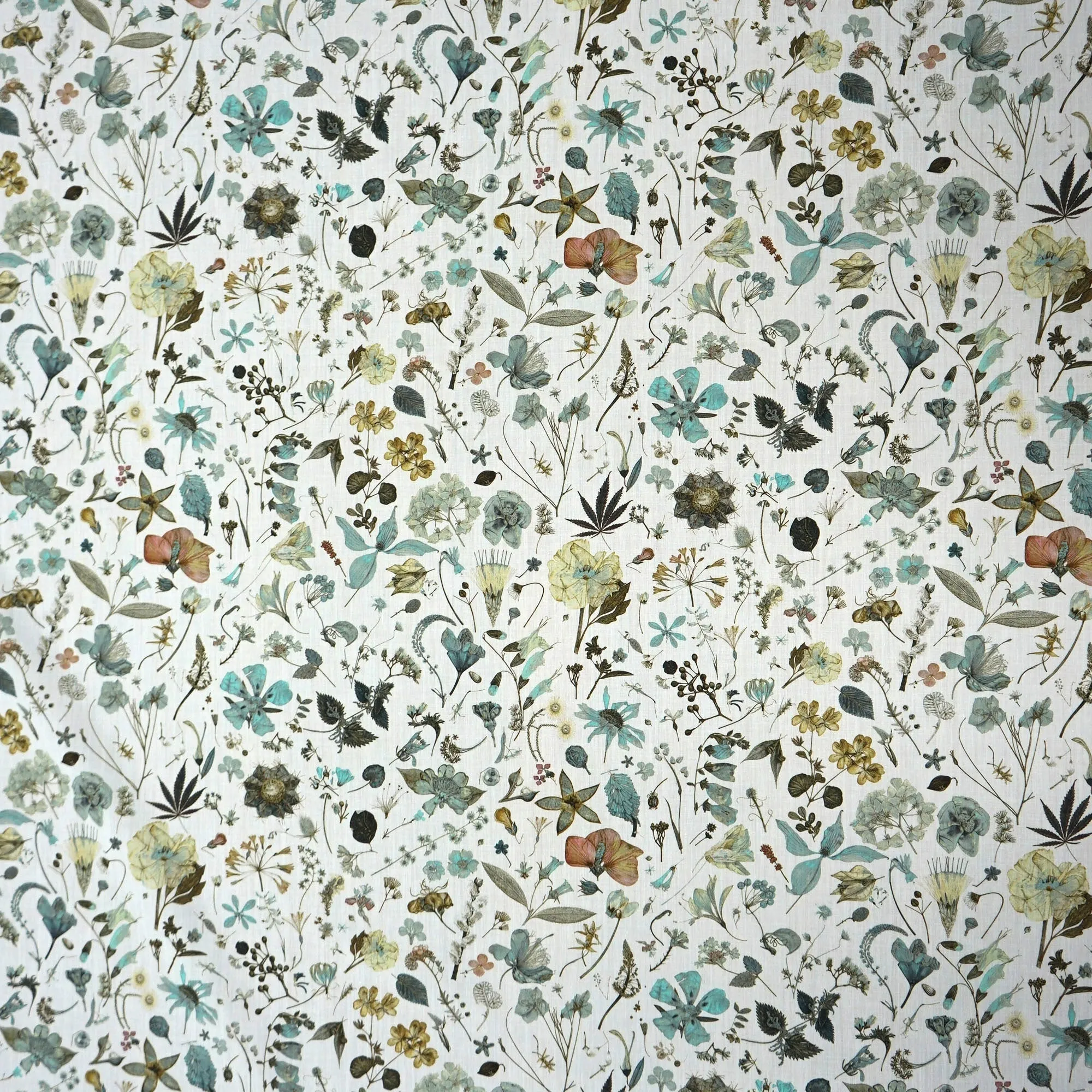 Floral Eve Aqua Tana Lawn™ Cotton Liberty of London Cotton Fabric