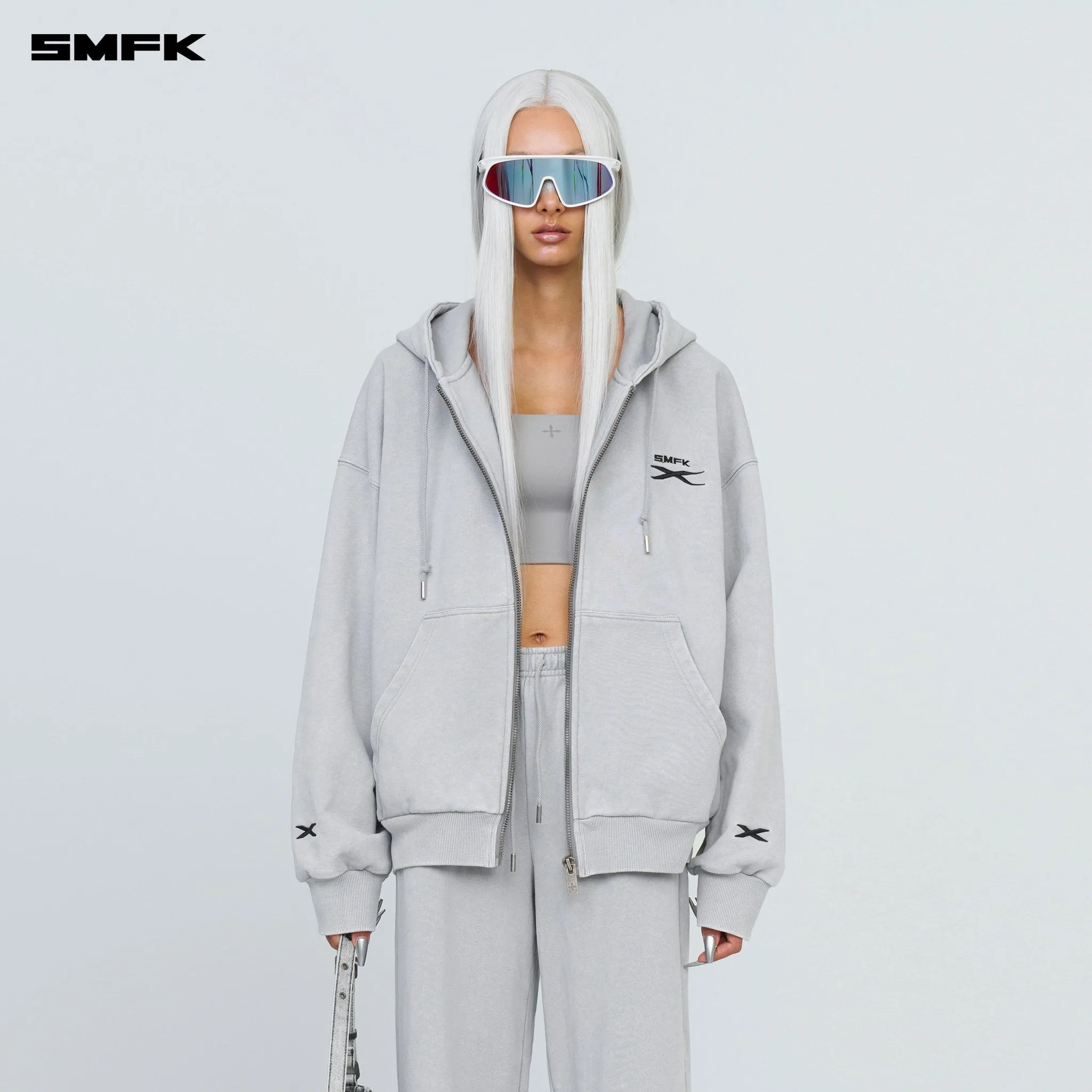 FUTURE Classic Wide-leg Sweatpants In Gray