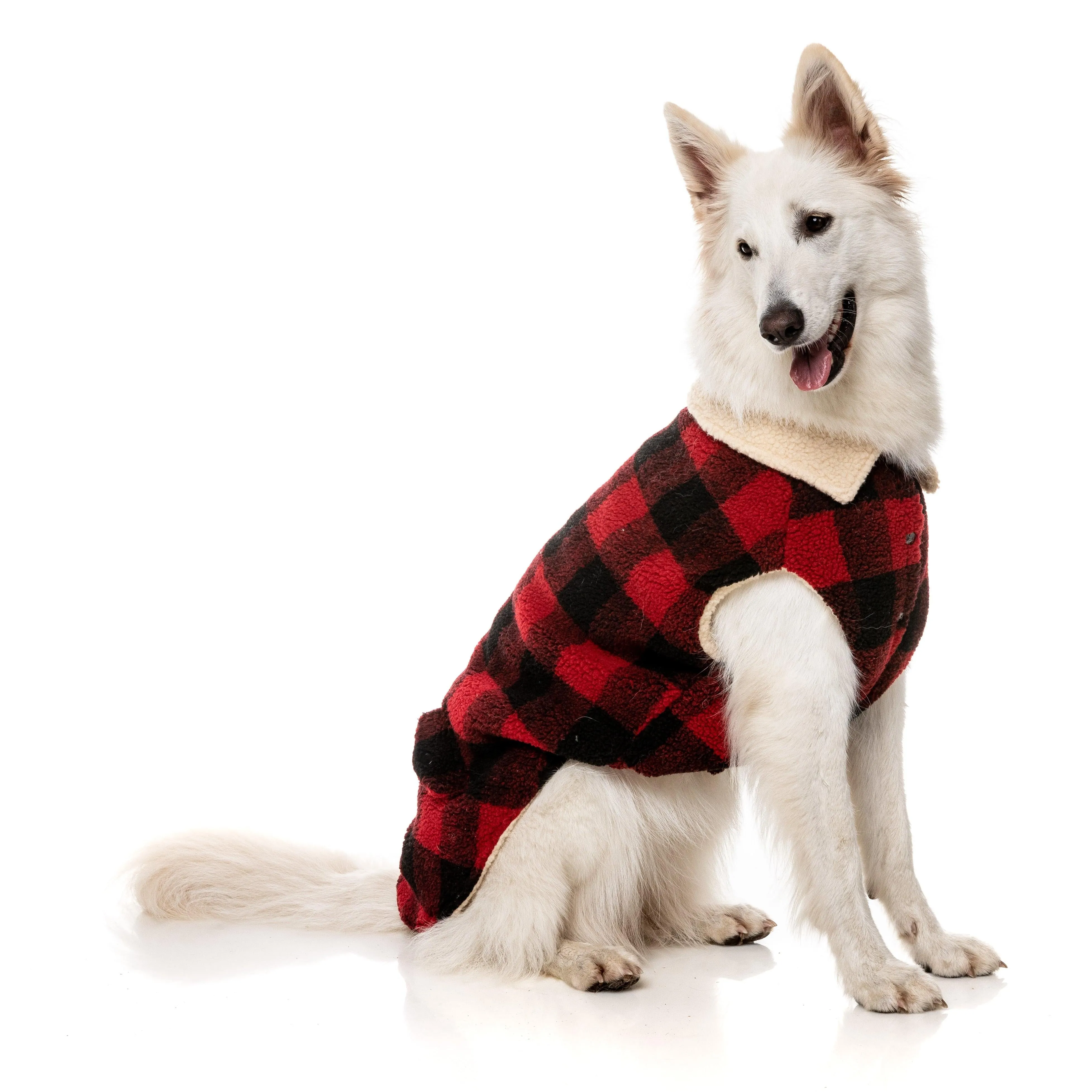 FuzzYard Dog Apparel Jacket Lumberjack Red Size 7 ^ ^