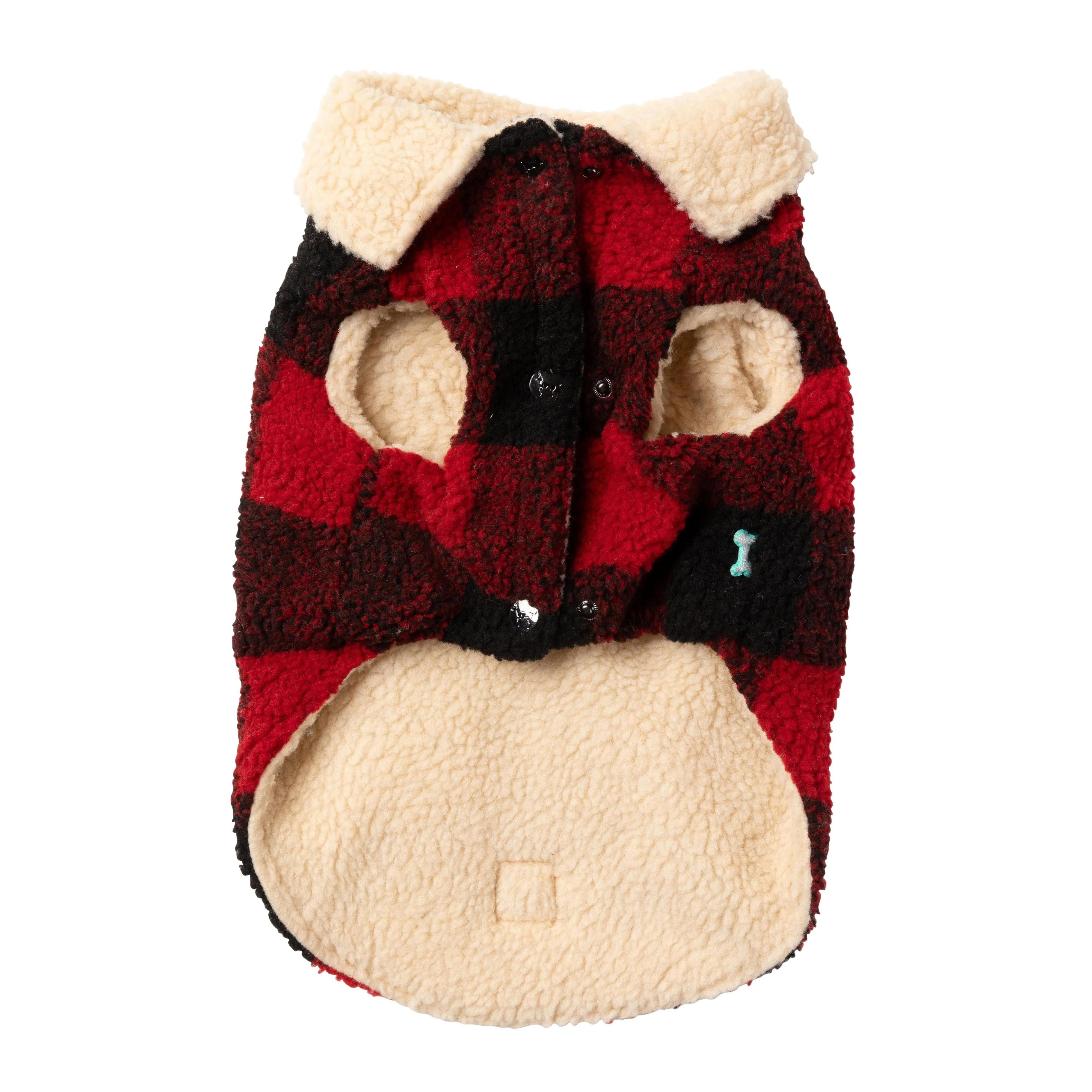 FuzzYard Dog Apparel Jacket Lumberjack Red Size 7 ^ ^