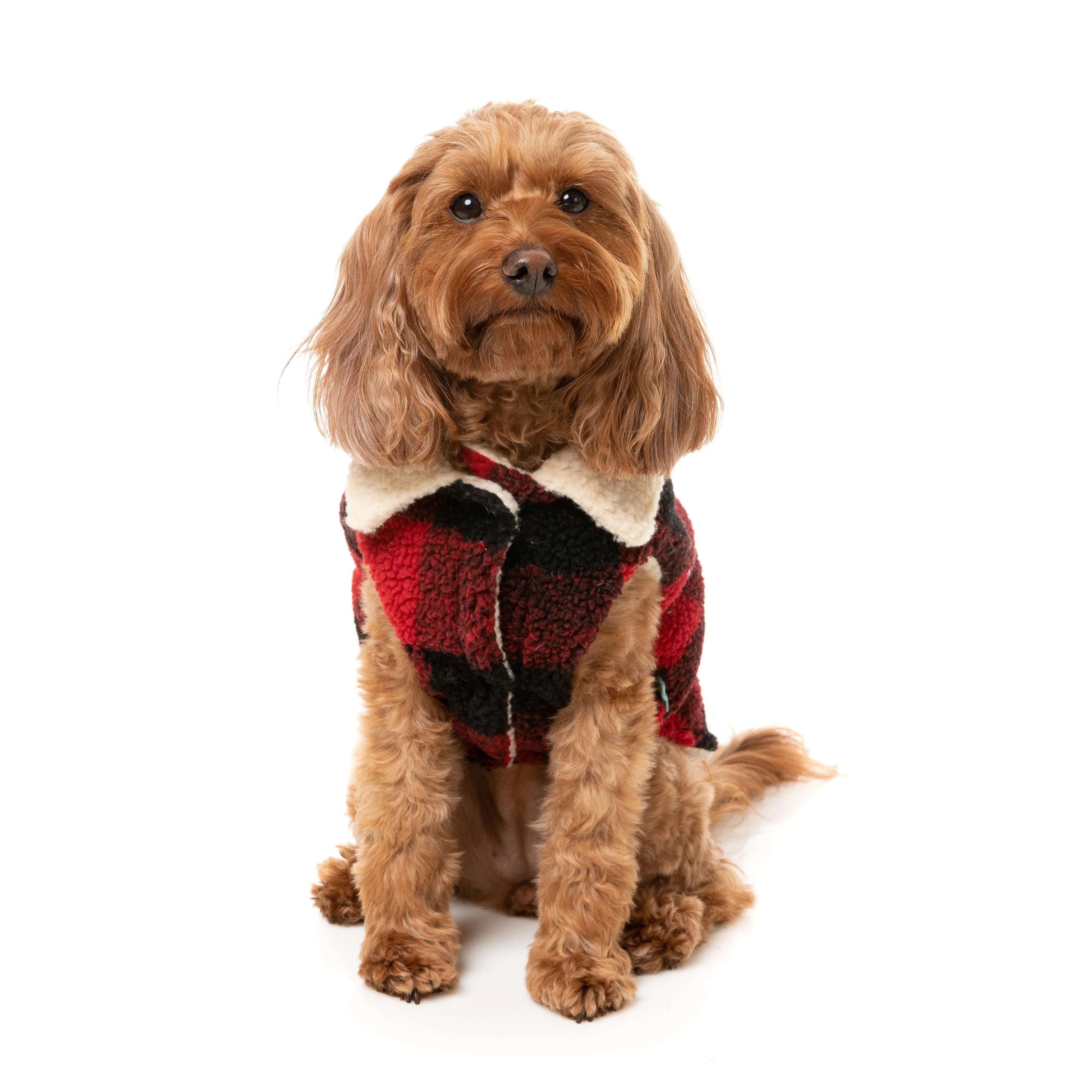 FuzzYard Dog Apparel Jacket Lumberjack Red Size 7 ^ ^