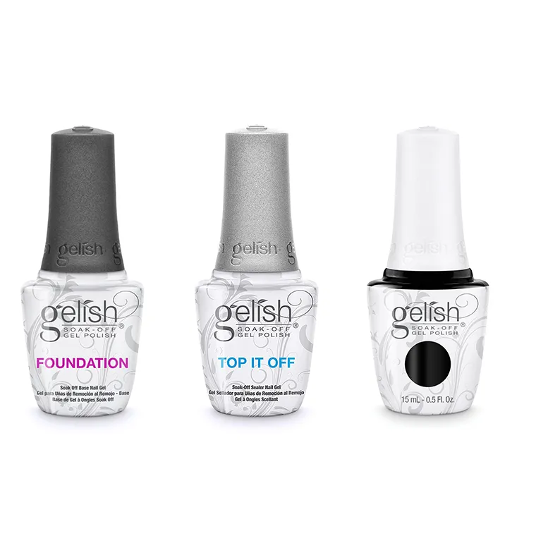 Gelish Combo - Base, Top & Black Shadow