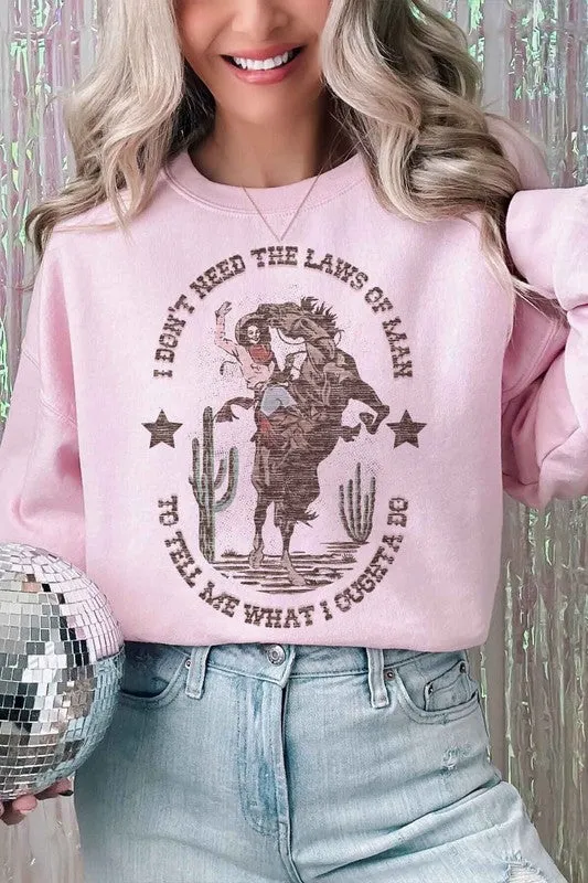 I Don't Need The Laws of Man {oversized sweatshirt}