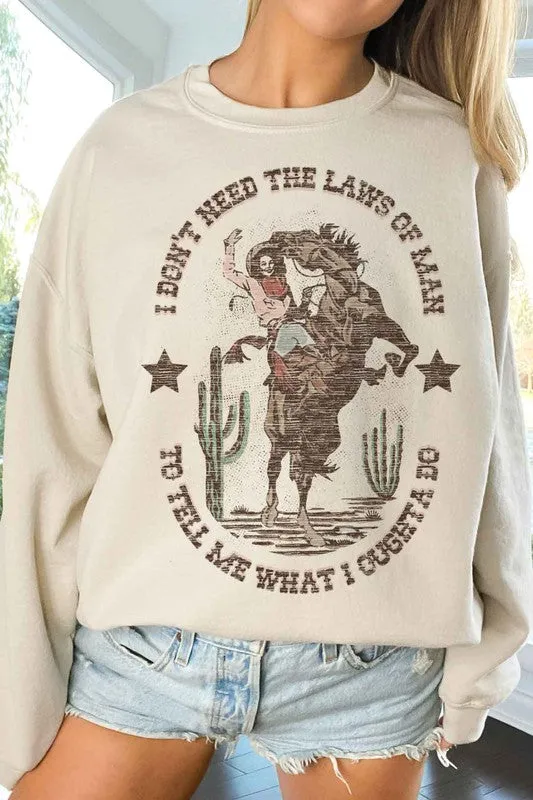I Don't Need The Laws of Man {oversized sweatshirt}