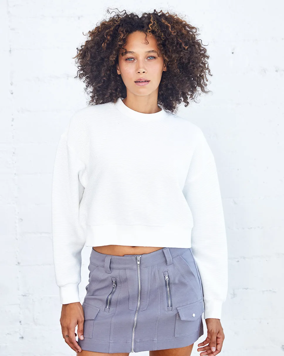 Kepler Ribbed Cropped Sweatshirt