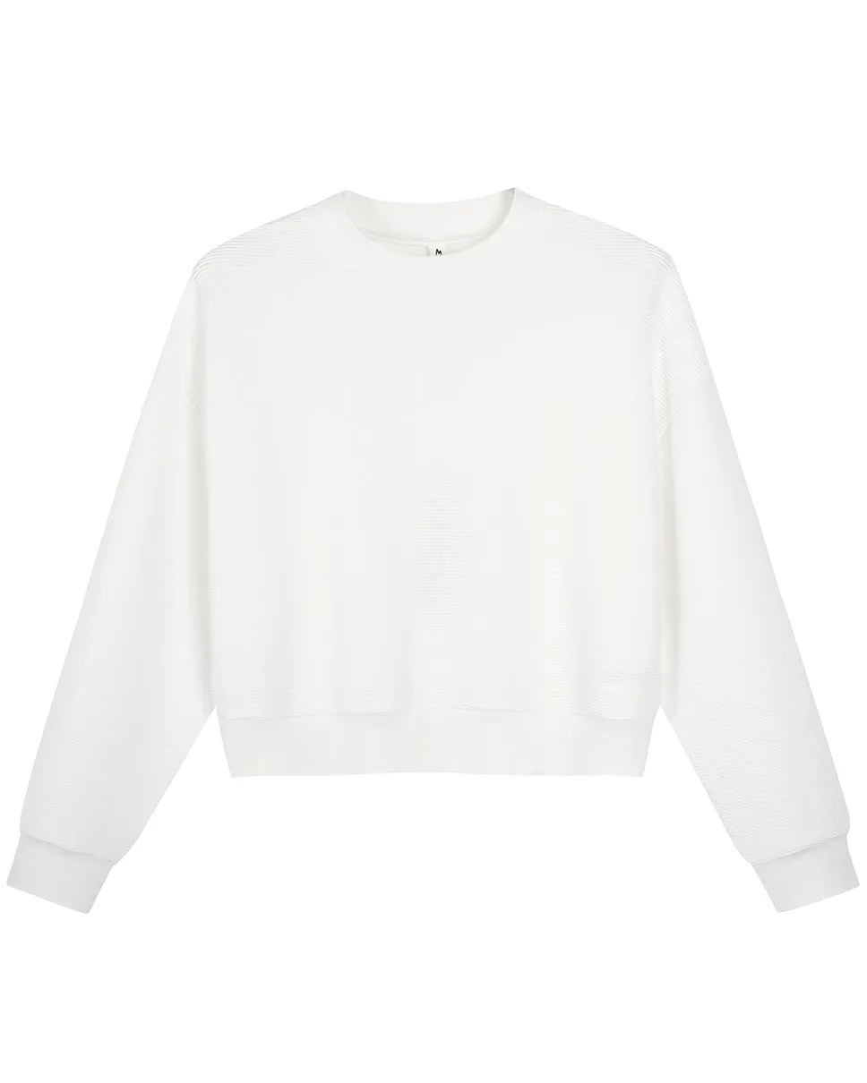 Kepler Ribbed Cropped Sweatshirt