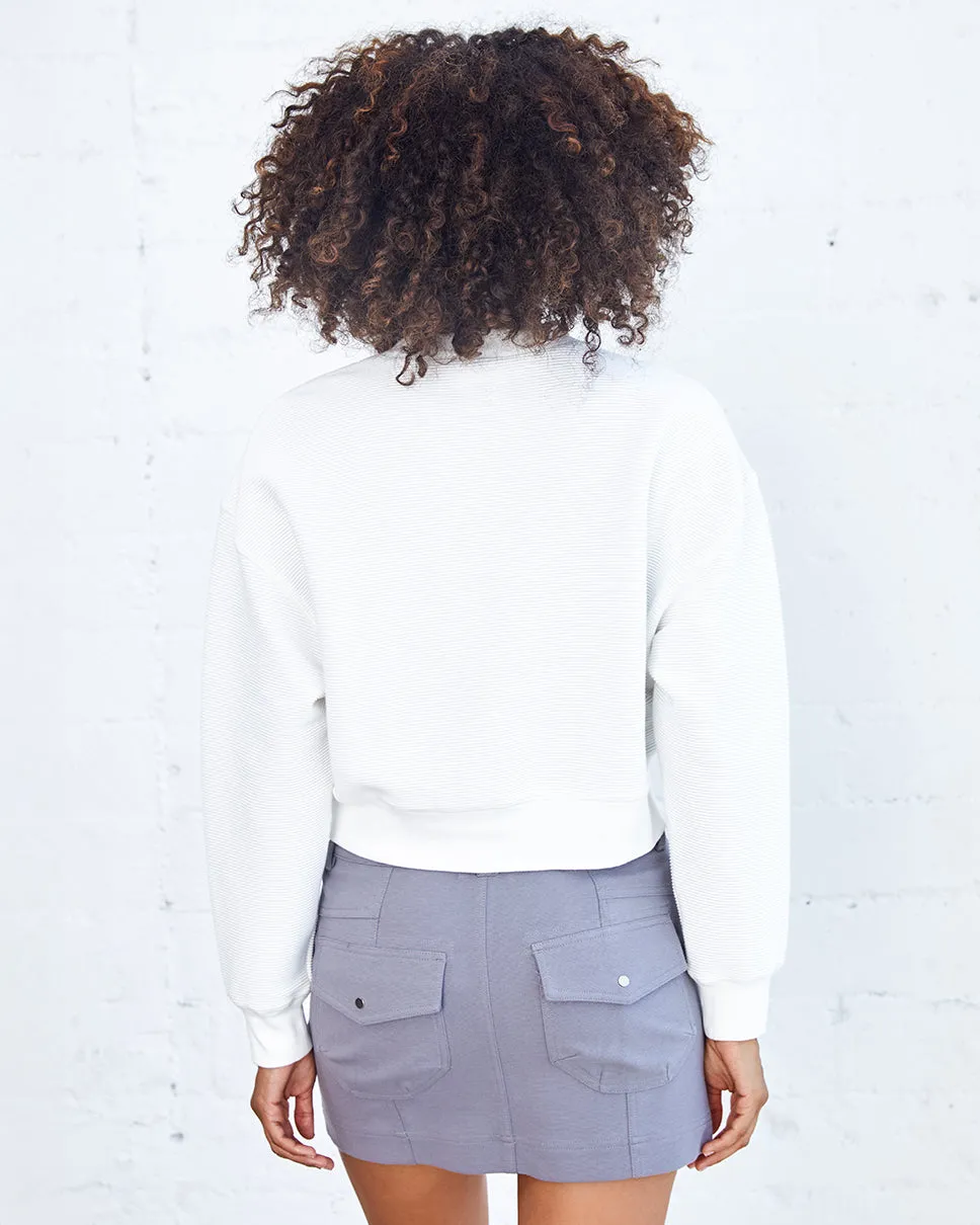 Kepler Ribbed Cropped Sweatshirt