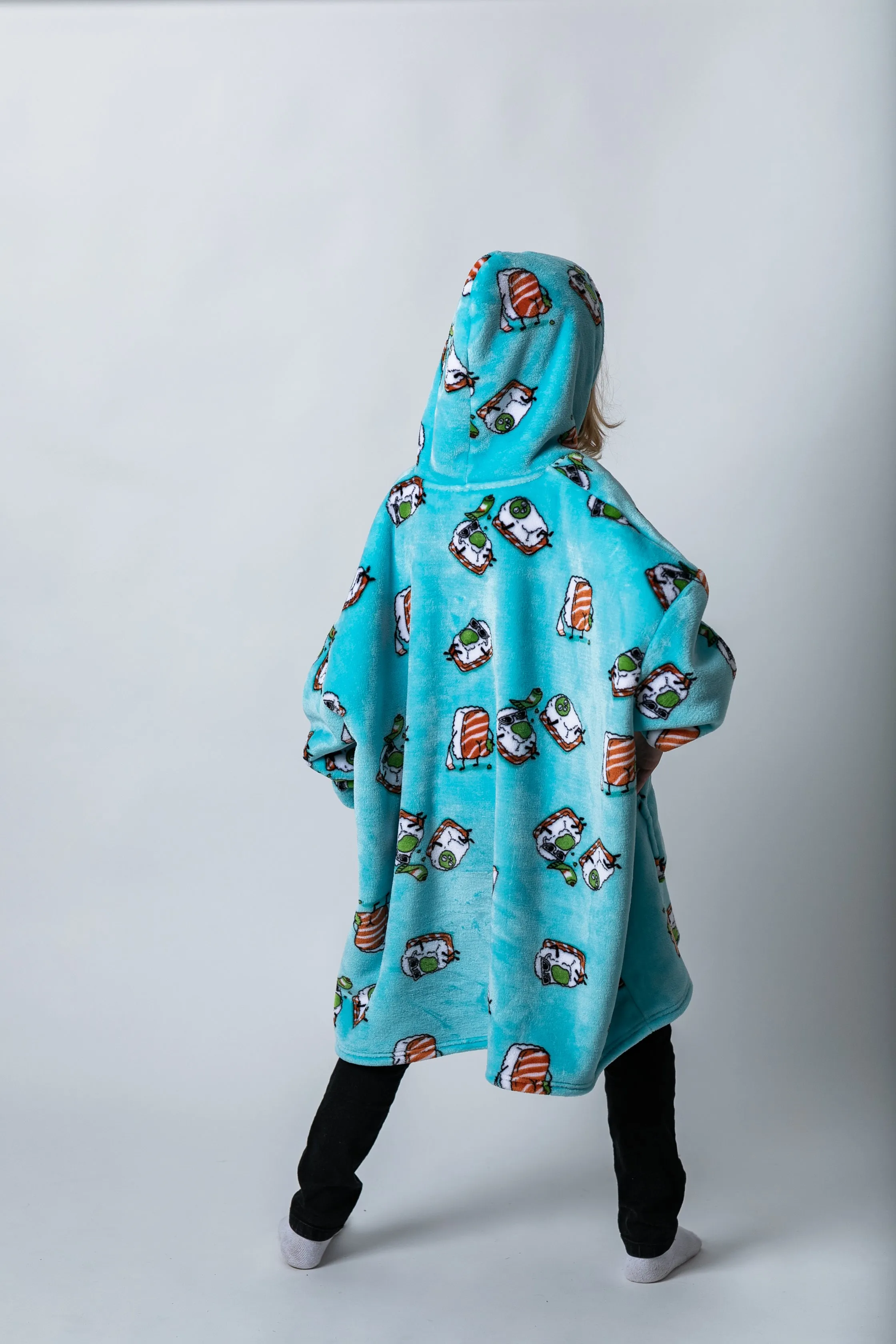 Kids Giant Hoodie Wassup'b Teal