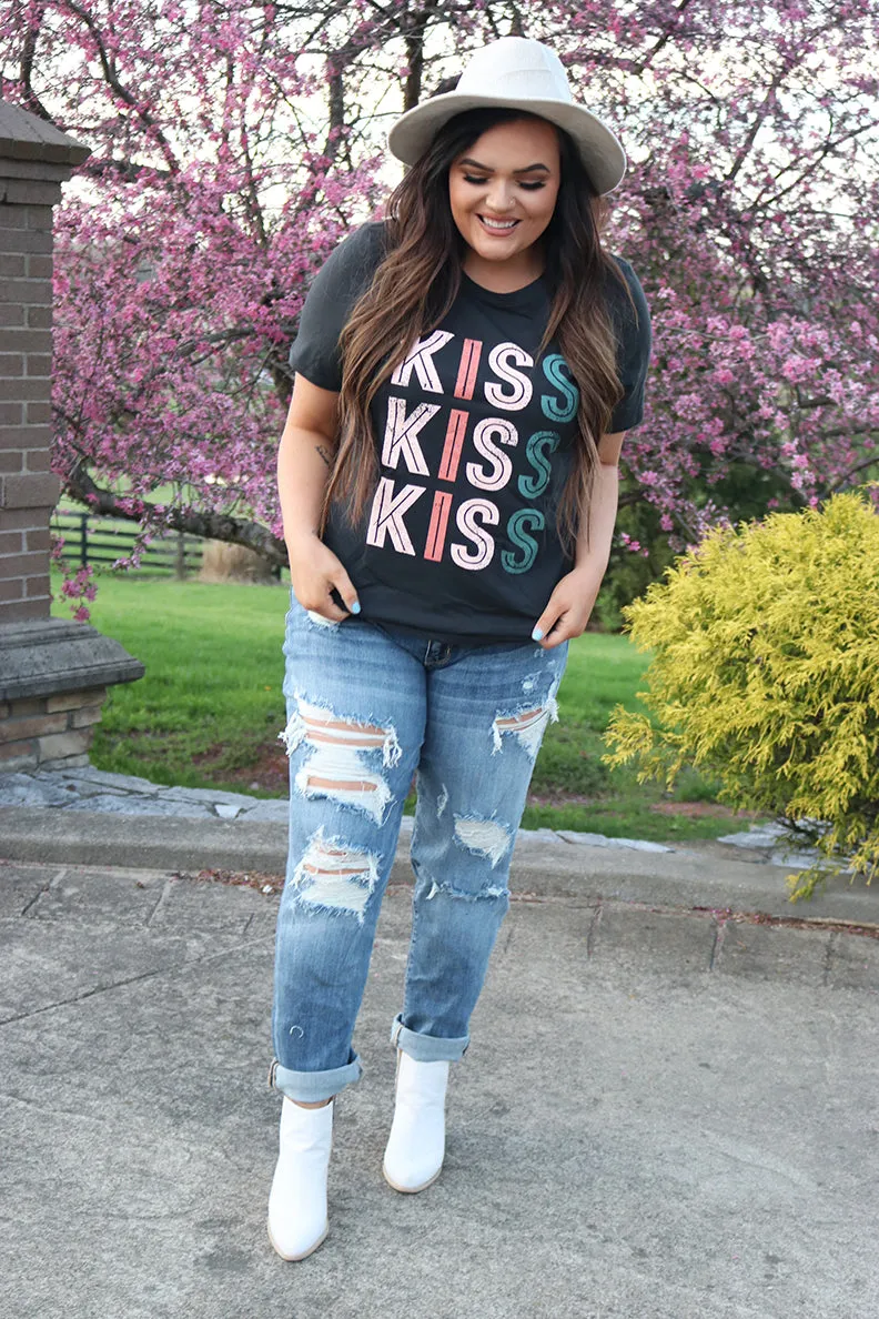 Kiss Graphic Band Tee - Black