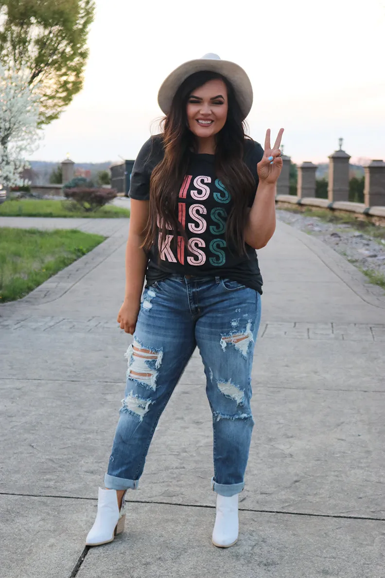 Kiss Graphic Band Tee - Black