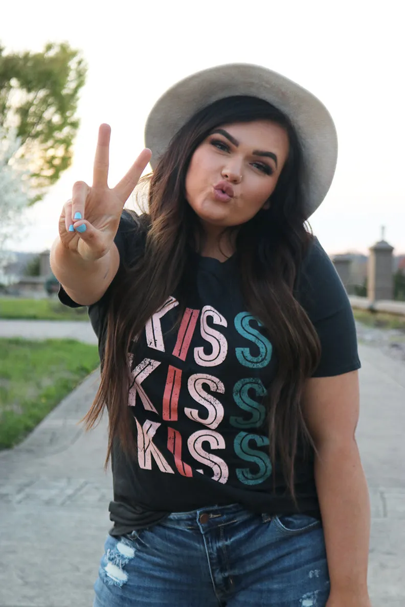 Kiss Graphic Band Tee - Black
