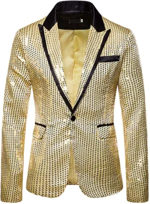 Mens Blazers Suit Print Tops Men's Wedding Coat Casual Stylish Party Business Outwear Men's Coats & Jackets Led