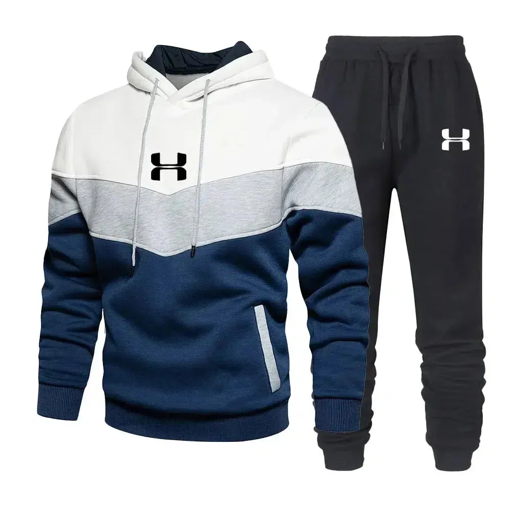 Men's Print Tracksuit Winter Casual Hoodies   Long Pants