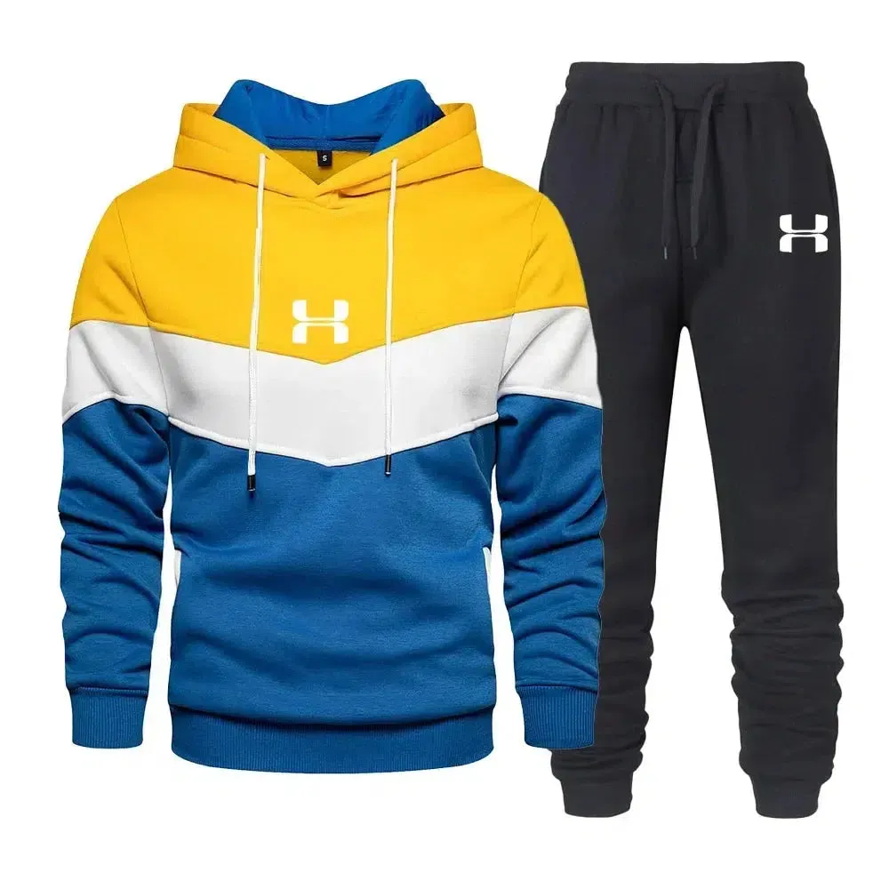 Men's Print Tracksuit Winter Casual Hoodies   Long Pants