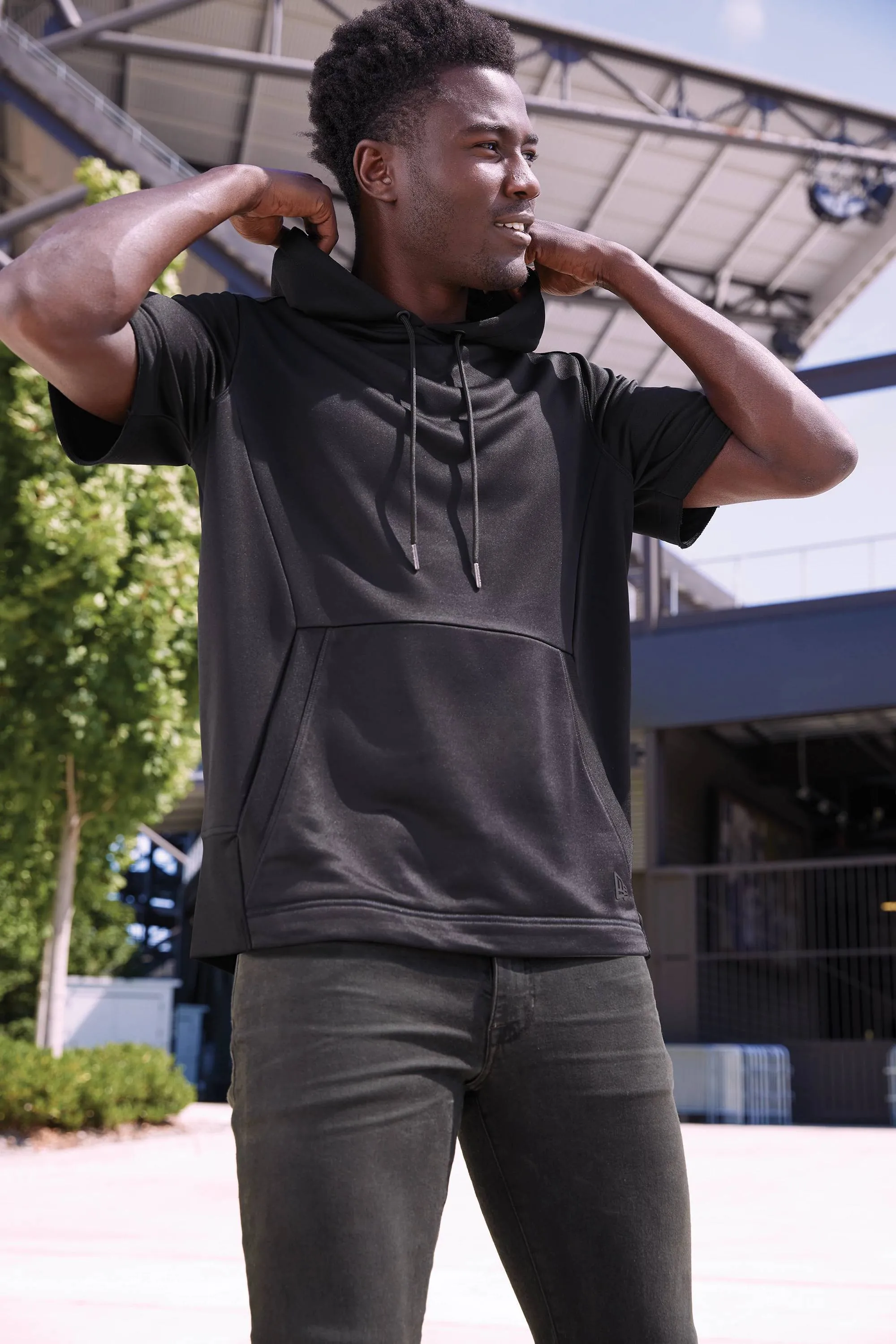 New Era  Performance Terry Short Sleeve Hoodie