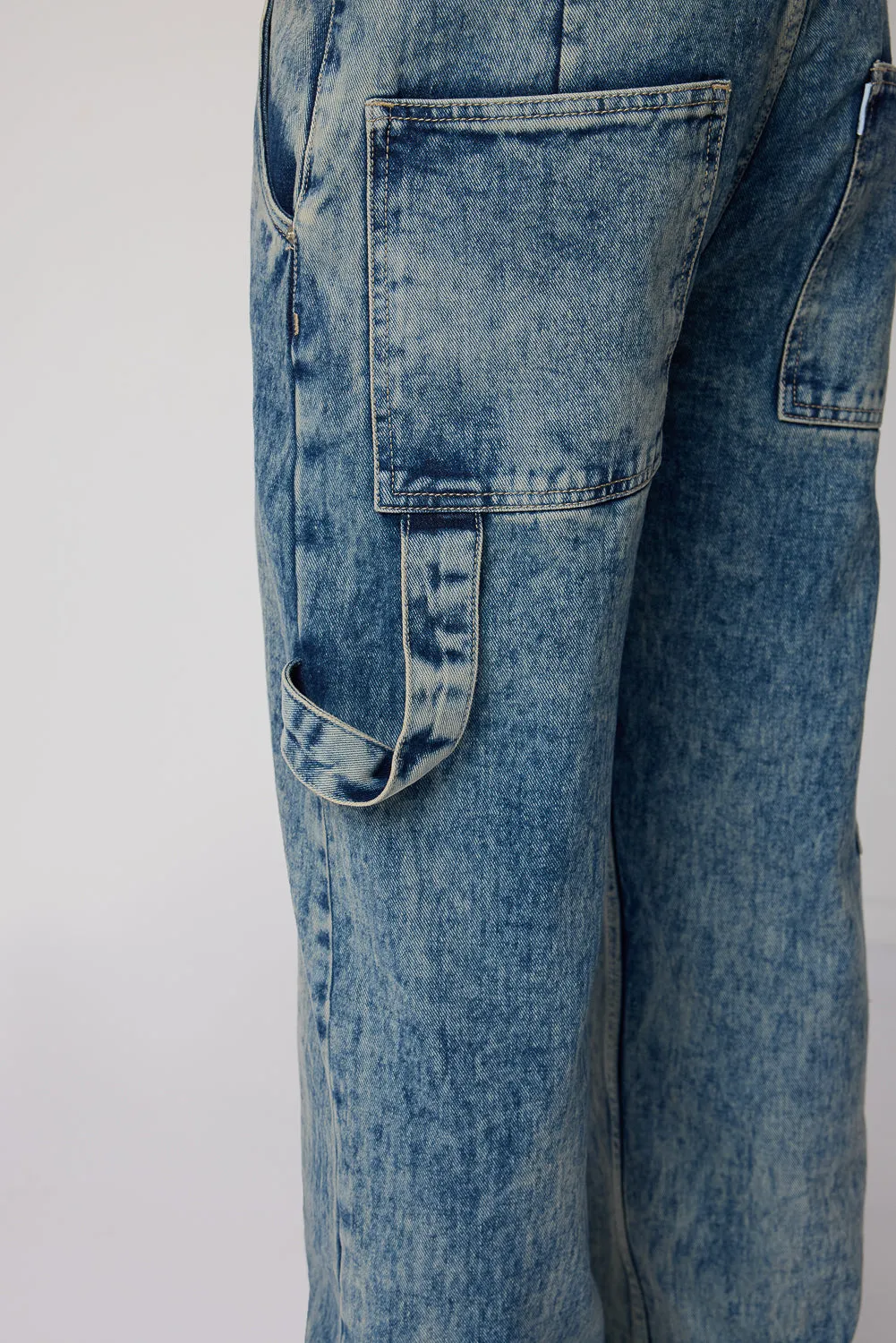 Nexus Blue Relaxed Men's Carpenter Jeans