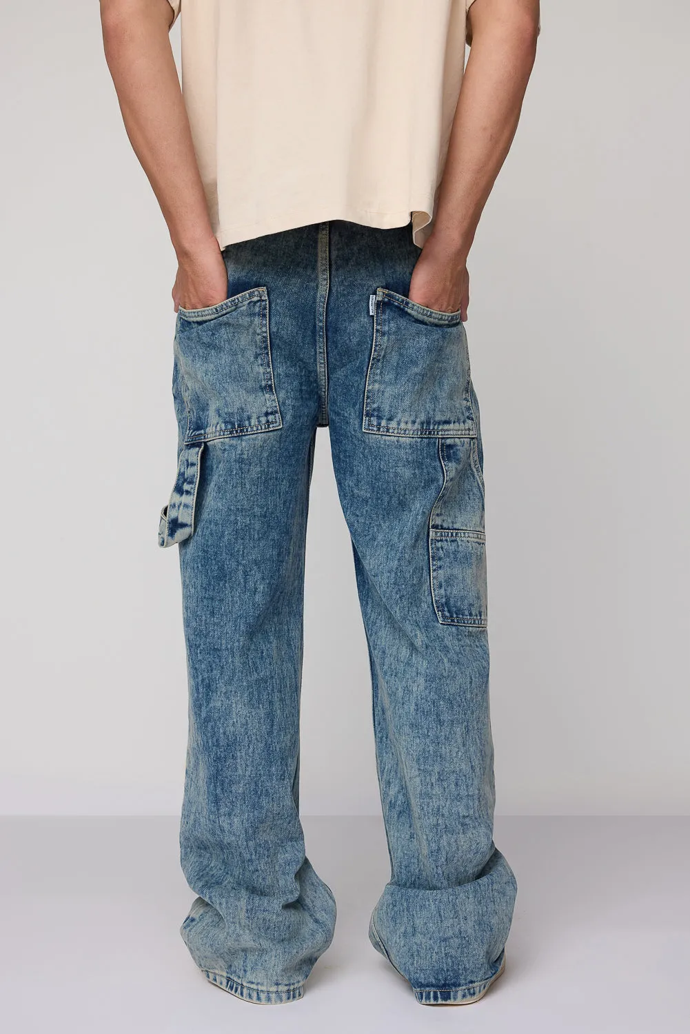 Nexus Blue Relaxed Men's Carpenter Jeans