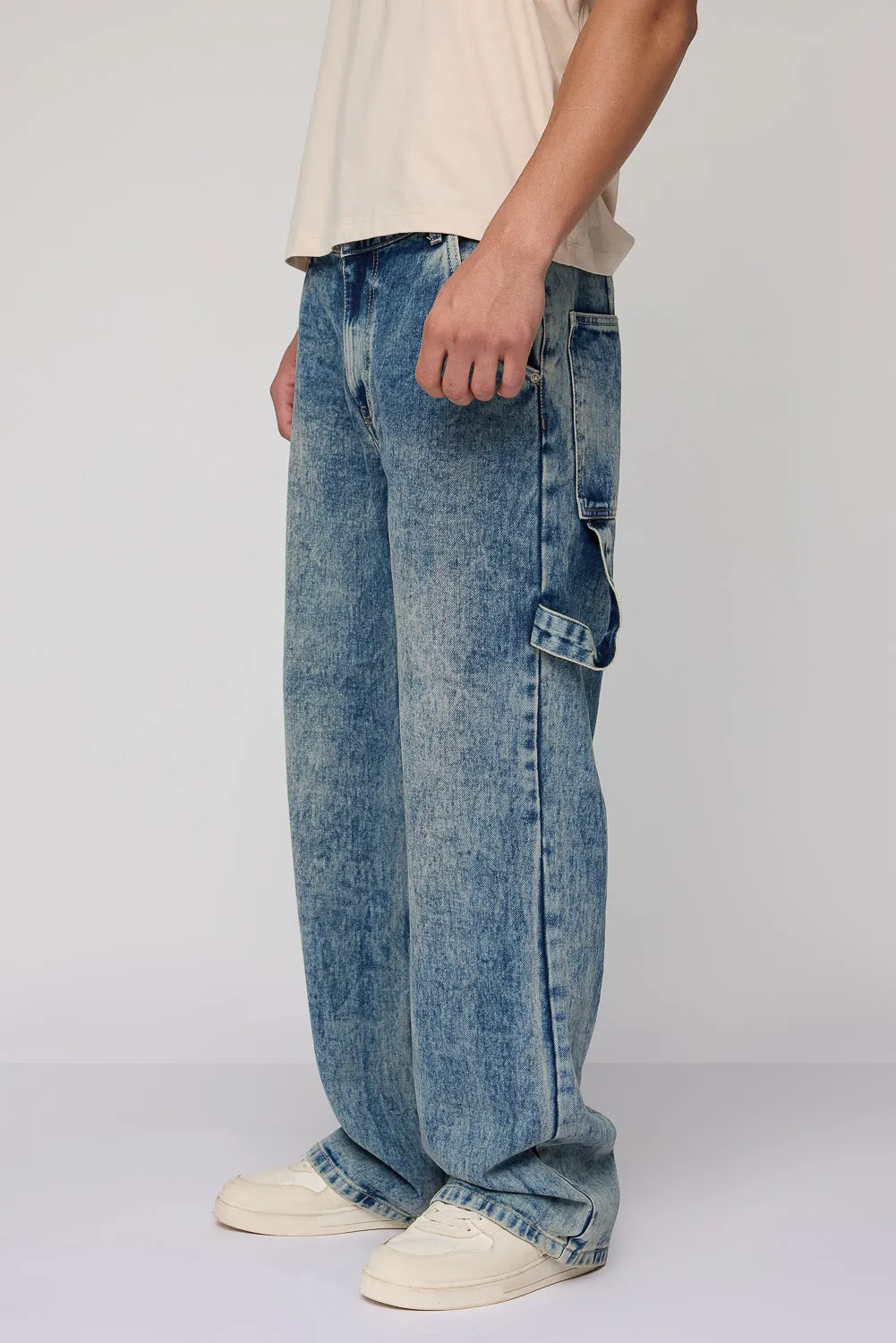 Nexus Blue Relaxed Men's Carpenter Jeans