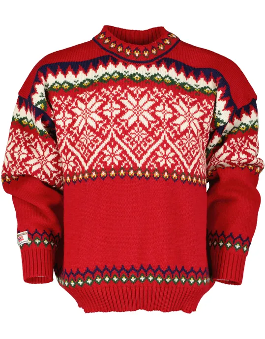 Nordstrikk Winter Wonders Red Men's Boxy Fit Sweater, M