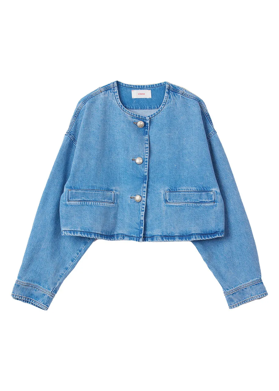 Paley denim jacket in blue jay