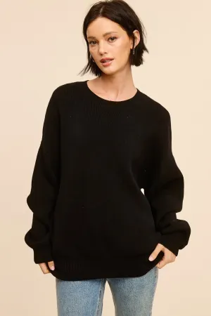 Perfectly Oversized Crew - Black