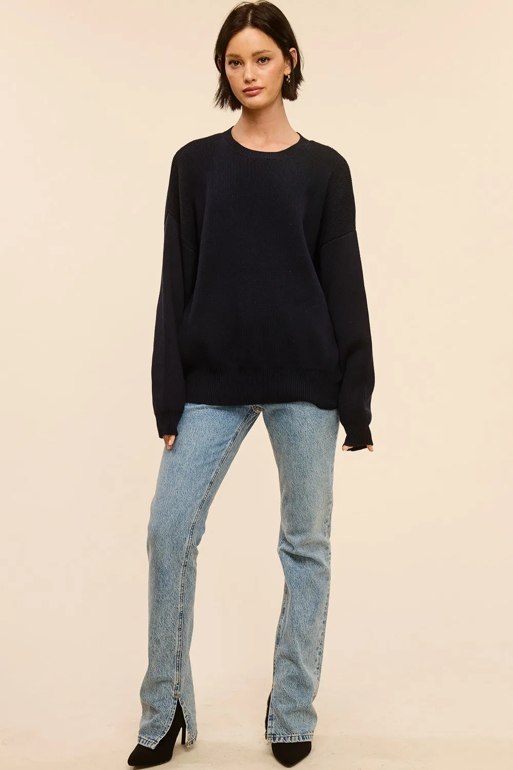 Perfectly Oversized Crew - Black