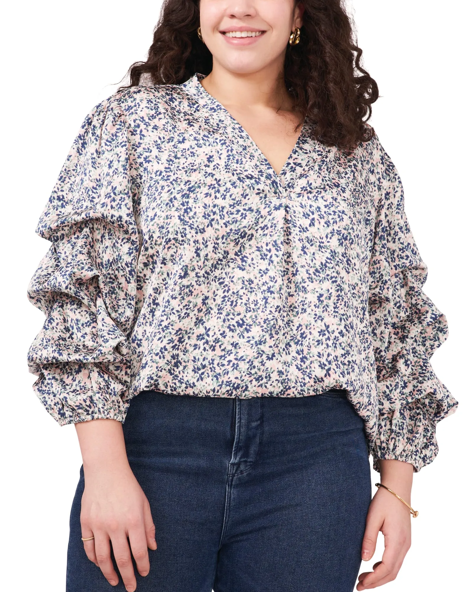 Savannah Bubble Sleeve Blouse | FRESH PINK