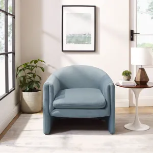 Sephine 31.2" Upholstered Nordicstyle Accent Chair Blue Velvet